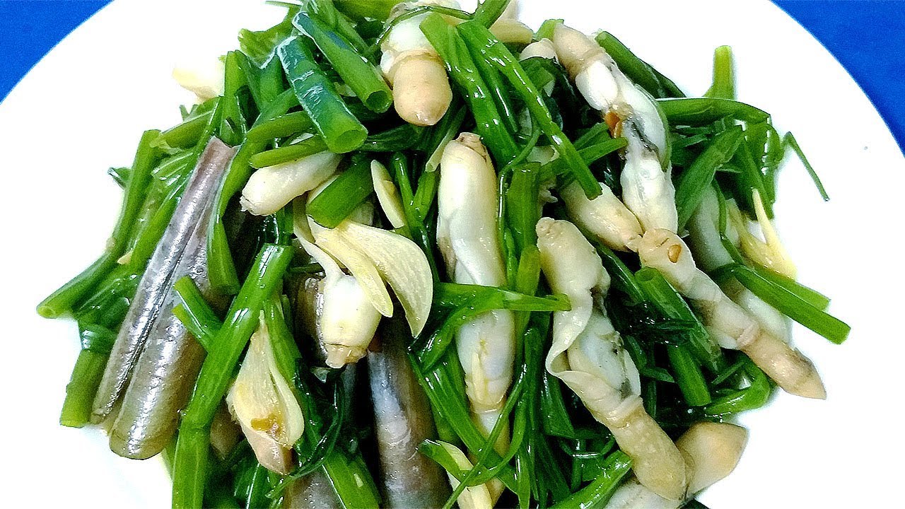 Cách làm món Ốc Móng Tay xào Rau Muống giòn ngon cực hấp dẫn by Hồng Thanh  Food