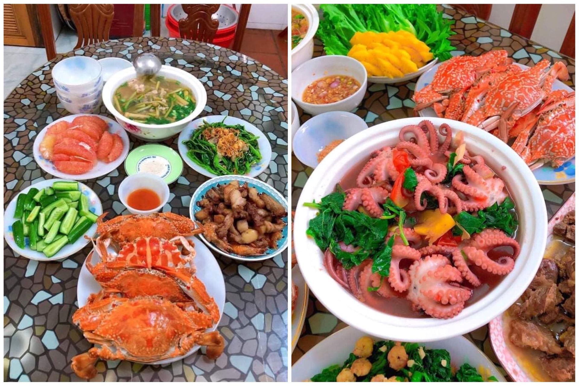 Đã mắt” với loạt bữa ăn toàn hải sản của mẹ đảm Quảng Ninh