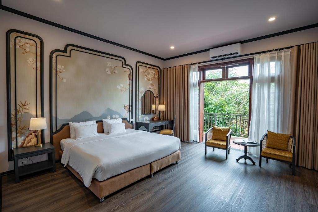 Giường trong phòng chung tại Tuan Chau Resort Ha Long